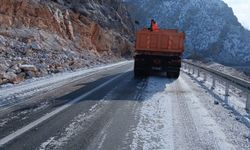 Siirt’te buzlanmaya karşı tuzlama çalışmaları aralıksız sürüyor