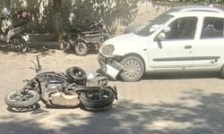 Otomobil ile motosiklet çarpıştı: 1 yaralı