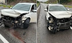 Siirt'te maddi hasarlı trafik kazası