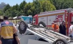 Adana'da otomobil takla attı: 2 yaralı