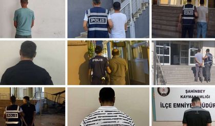 Gaziantep'te araması bulunan 833 kişi yakalandı