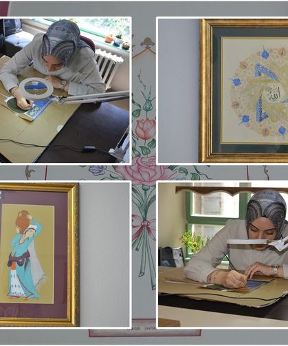 Tezhip ustası, köklerinden beslenerek sanatını geleceğe aktarıyor