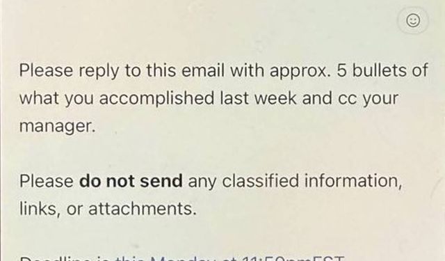 ABD federal çalışanları "e-postaya" yanıt vermezlerse işlerini kaybedebilirler!