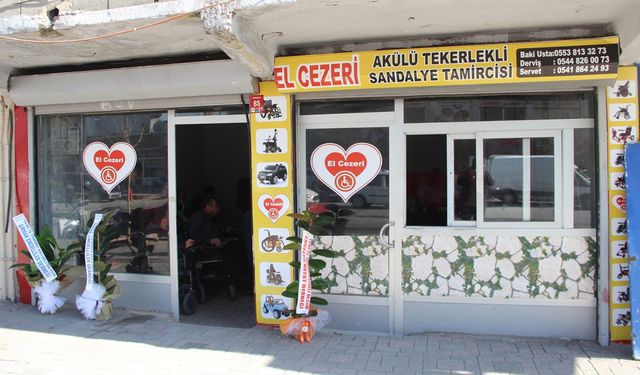 Cizre'de engelli araçlarının bakımı için tamirhane açıldı