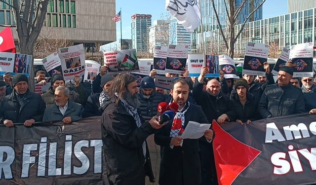 Gazze'yi işgal planı yapan Trump ve Netanyahu protesto edildi