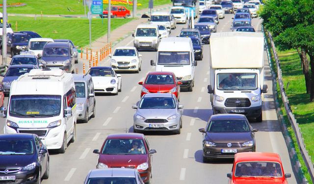 Bursa'da trafiğe kayıtlı araçların çoğunluğunu otomobiller oluşturuyor