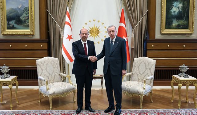 Erdoğan, KKTC Cumhurbaşkanı Tatar ile görüştü