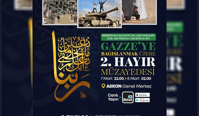 Gazze için "Hayır Müzayedesi" düzenlenecek