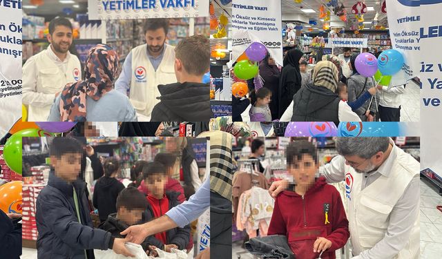 Yetimler Vakfı, Batman'da 100 yetim çocuğa ve annelerine giyim yardımı yaptı