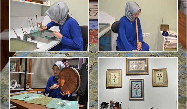 13 metrekarelik atölyede dört sanatı tek bir çatı altında yaşatıyor