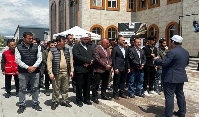 Ağrı'da Gazzeli şehitler için gıyabi cenaze namazı kılındı