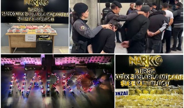 Bursa'da uyuşturucu operasyonlarında 540 tutuklama