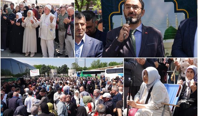 Bursa'dan ilk hac kafilesi dualarla kutsal topraklara uğurlandı