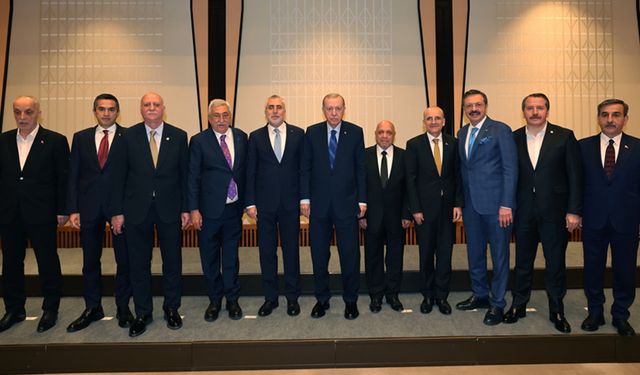 Cumhurbaşkanı Erdoğan, işçi ve işveren temsilcilerini kabul etti