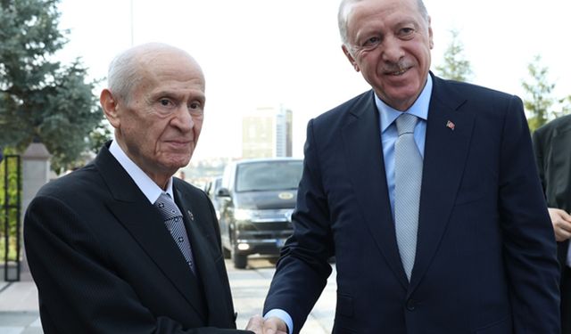 Cumhurbaşkanı Erdoğan, MHP Genel Başkanı Bahçeli ile bir araya geldi