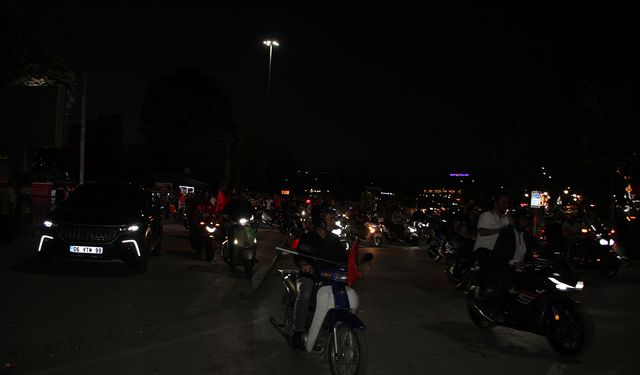 Gaziantep'te motosiklet sürücülerinden Gazze protestosu