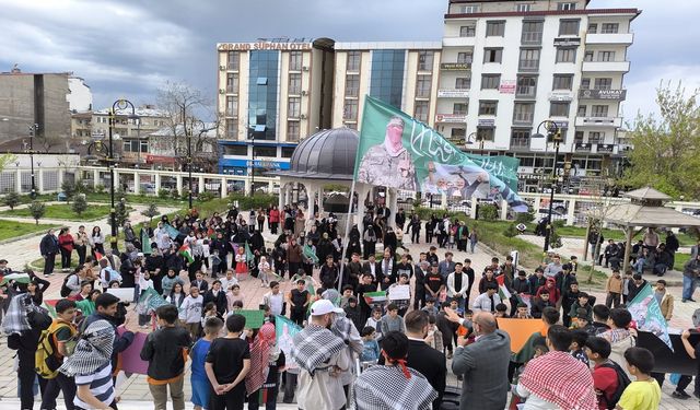 Gazze'de devam eden soykırıma karşı Patnoslular yürüyüş gerçekleştirdi