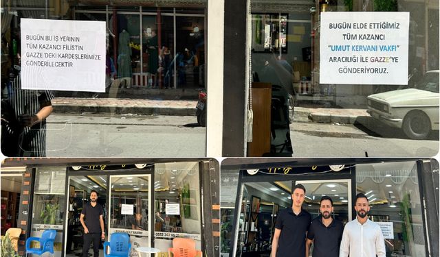 Hataylı kuaförler günlük gelirlerini Gazze'ye bağışlıyor