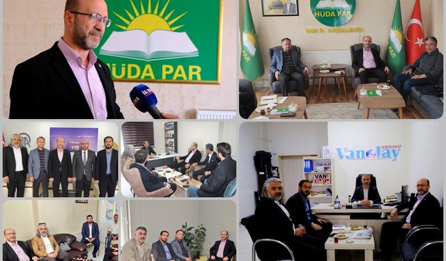 HÜDA PAR Medya Başkan Yardımcısı Tanrıkulu, Van'da medya temsilcilerini ziyaret etti