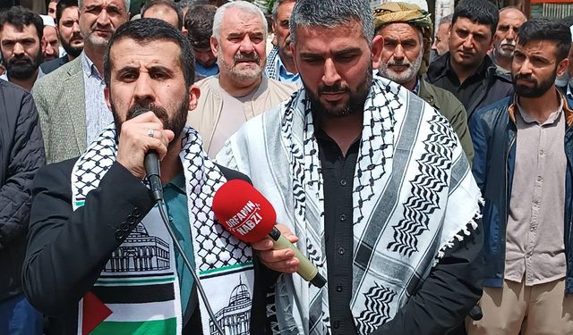 Hür Gençlik Gazze için basın açıklaması yaptı