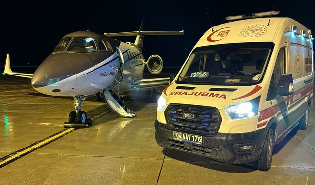 Kalp hastası bebek ambulans uçakla Ankara'ya sevk edildi