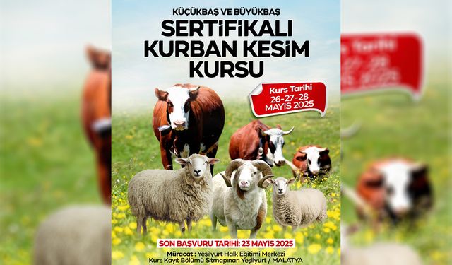 Malatya Büyükşehir Belediyesi'den kurban kesim kursu 