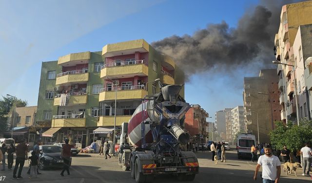Mardin’de 4 katlı binada yangın paniği