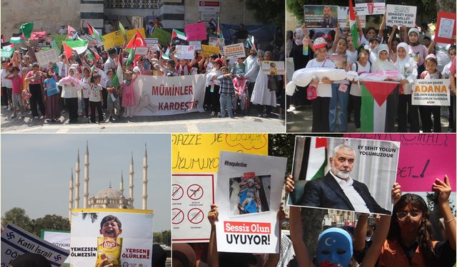 Minik yürekler Gazze için meydanlara indi:  Gazze’deki kardeşlerimizi unutmadık