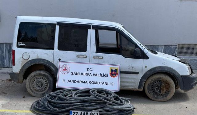 Şanlıurfa’da çalınan elektrik kabloları bulundu
