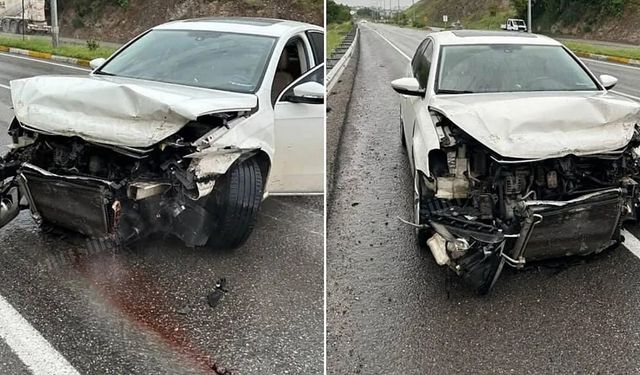 Siirt'te maddi hasarlı trafik kazası