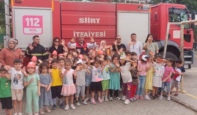 Siirt’te miniklere yangın güvenliği eğitimi