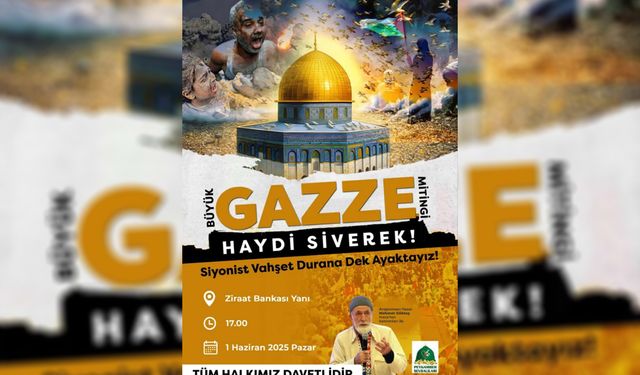Siverek'ten Gazze'ye destek: Zulme dur demek için meydanlara