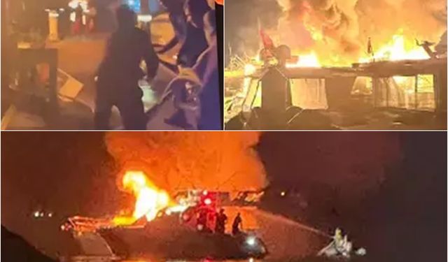 Tuzla'da tekne yangını: 4 tekne kül oldu