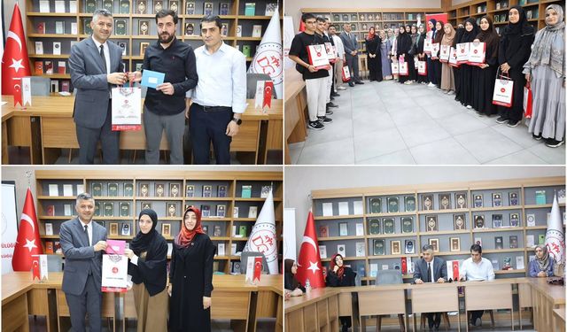 Umre ödüllü bilgi yarışmasında dereceye giren öğrenciler ödüllendirildi