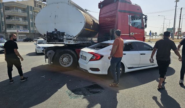 Mardin’de tanker ile otomobil çarpıştı: 6 yaralı