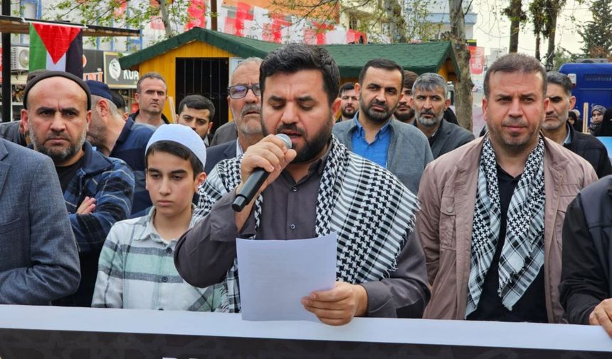 Kahta'da Dünya Kudüs Günü için basın açıklaması düzenlendi