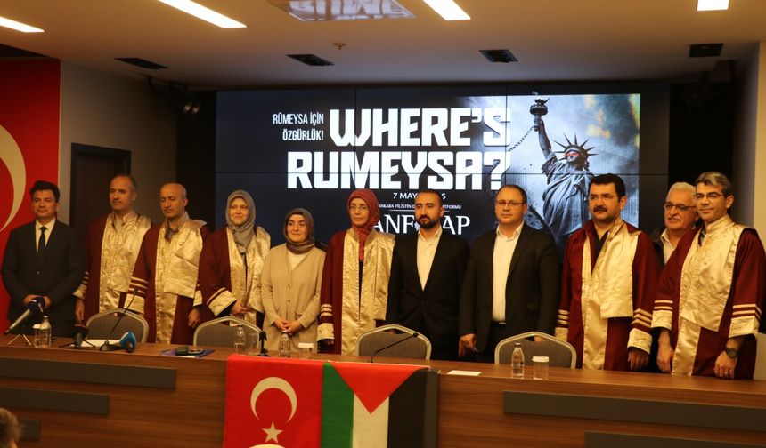 Amerika'da tutuklanan Rümeysa Öztürk için Ankara'da "Özgürlük" çağrısı